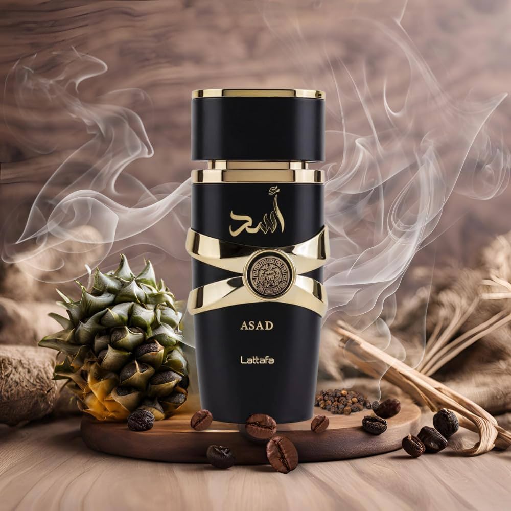🦁 Lattafa Asad – Perfume Árabe Masculino 100 ml | Ámbar, Especiado y Amaderado