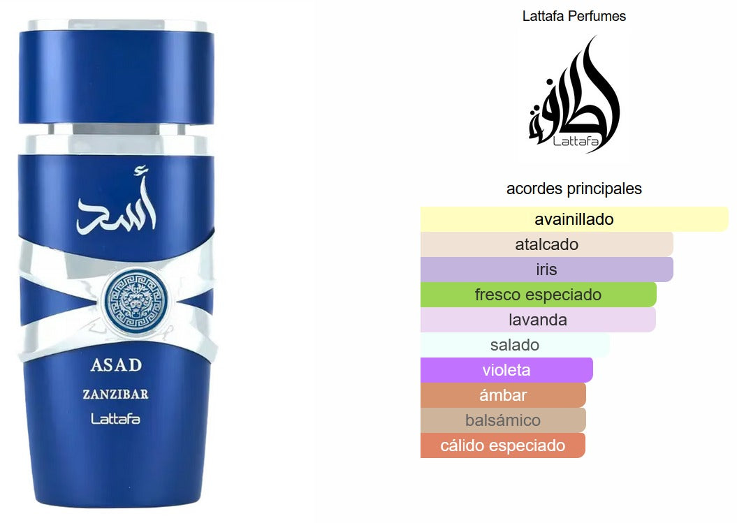 ASAD Znzibar de Lattafa - Perfume Árabe Masculino | 100 ml