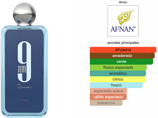 🌊 Afnan 9AM Dive – Perfume Árabe Unisex 100 ml | Fresco, Cítrico y Amaderado