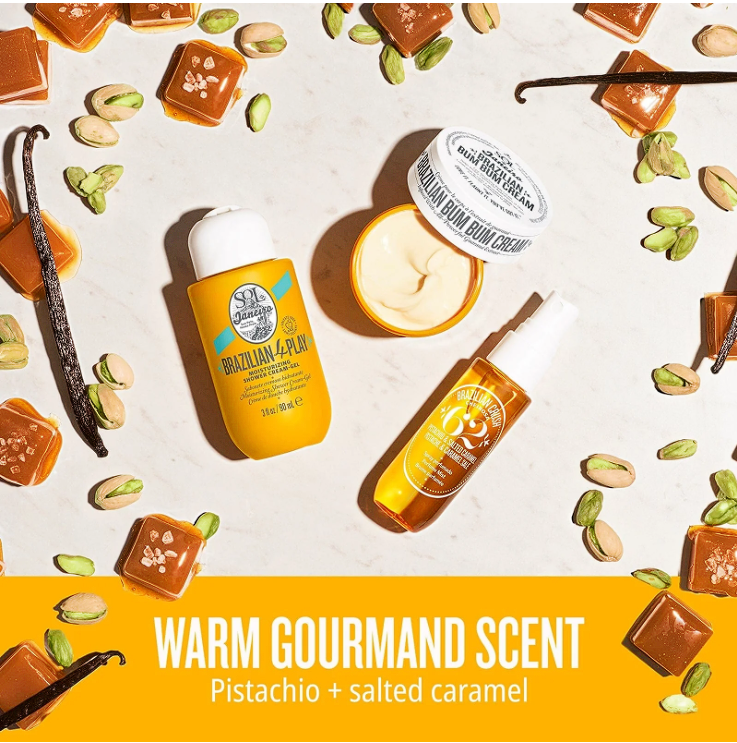 ✿ Sol de Janeiro – Set Bum Bum Cheirosa 62 (Body Wash + Body Cream + Perfume Mist) | Pistacho, Caramelo Salado y Coco