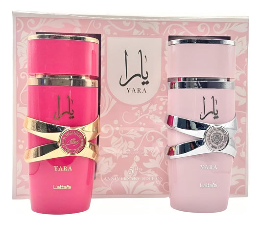 Set de Perfumes para Mujer | Edición Especial Lattafa (Yara Rosa & Yara Caramelo) 100 ml c/u