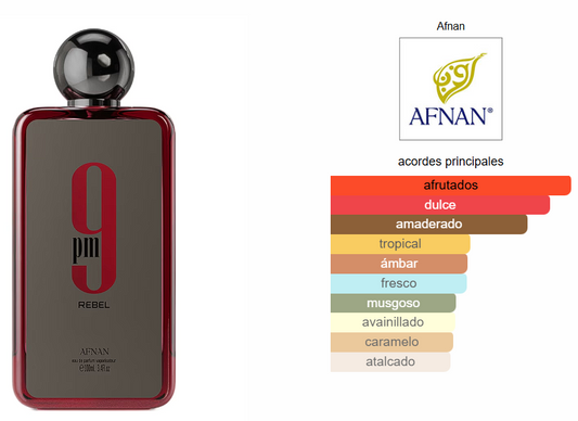 🌙 Afnan 9PM – Perfume Árabe para Hombre 100 ml | Avainillado, Ámbar y Especiado Cálido