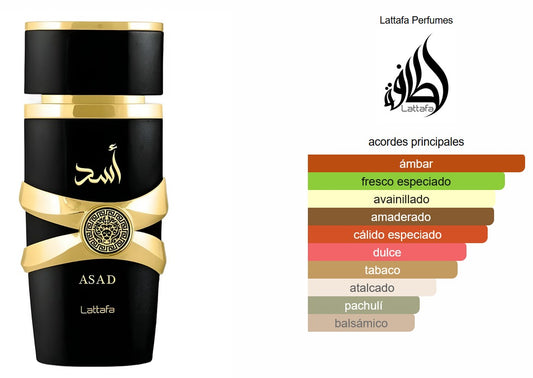 🦁 Lattafa Asad – Perfume Árabe Masculino 100 ml | Ámbar, Especiado y Amaderado