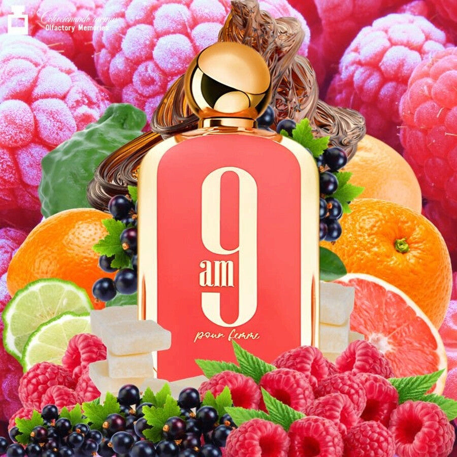 🌸 Afnan 9AM Pour Femme – Perfume Árabe para Mujer 100 ml | Cítrico, Frutal y Almizclado